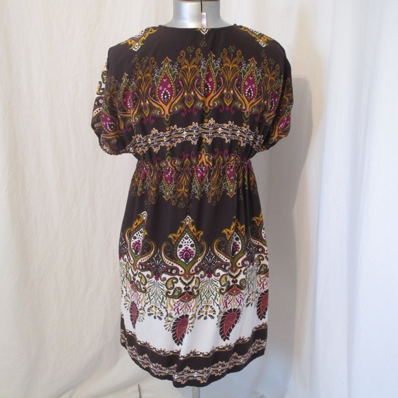 Xhilaration Paisley Dolman Sleeve L - Picture 3 of 5